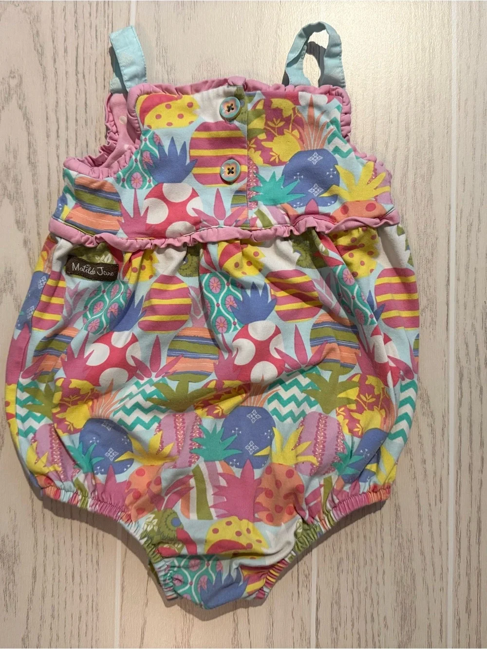 Matilda Jane Baby Girls 18-24M Pineapple Bubble Romper Ruffle Boutique Tropical